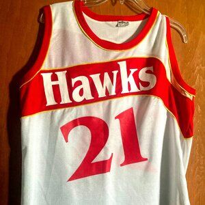 Vintage NBA Basketball Atlanta Hawks Dominique Wilkins 21 World Jersey XL